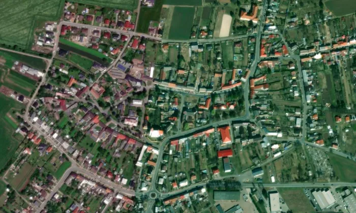 kostel svatého Leonarda – letecký pohled