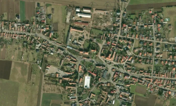 Kostel svatého Linharta (Citov) – letecký pohled