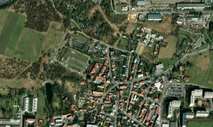 Kostel svatého Martina (Řepy) – letecký pohled