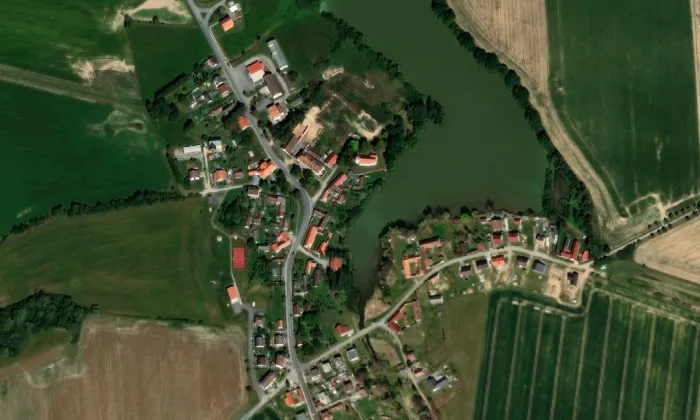 kostel svatého Martina (Žimutice) – letecký pohled