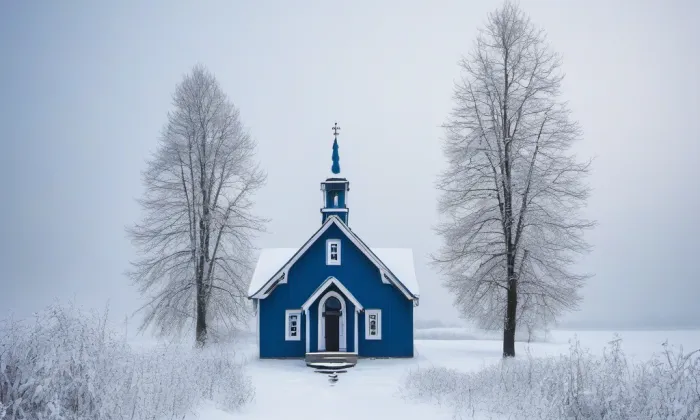 kostel svatého Martina (Bošilec) – winter
