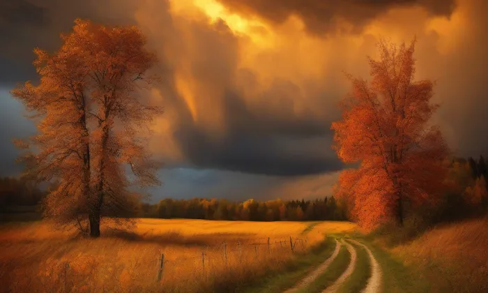 kostel svatého Martina (Dolní Loučky) – autumn