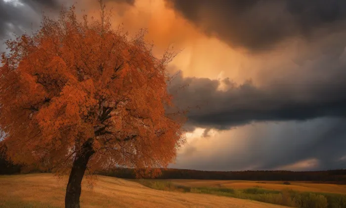 kostel svatého Martina (Horní Bory) – autumn
