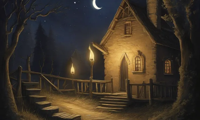 kostel svatého Martina (Horní Bory) – noc
