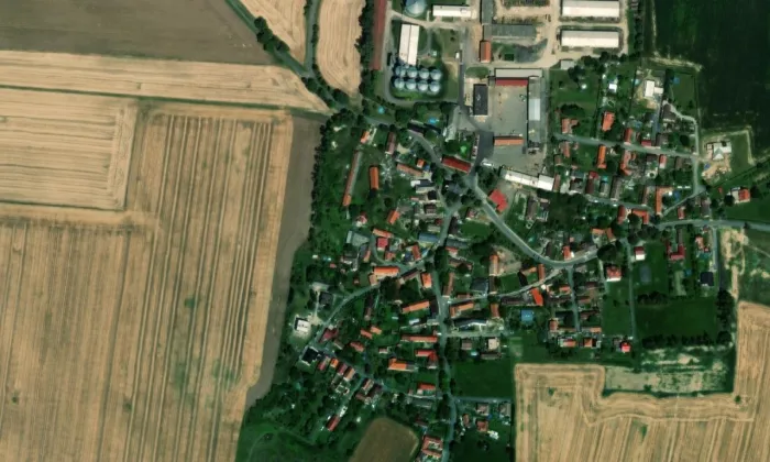 Kostel svatého Martina (Horní Slivno) – letecký pohled