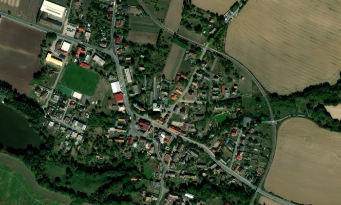 Kostel svatého Martina (Libuň) – letecký pohled