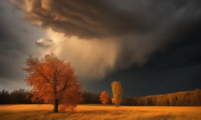 Kostel svatého Martina (Libuň) – autumn