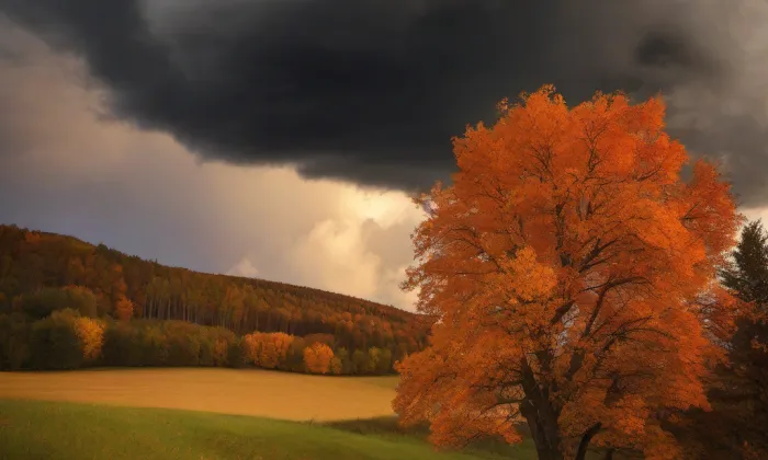 Kostel svatého Martina (Rtyně nad Bílinou) – autumn
