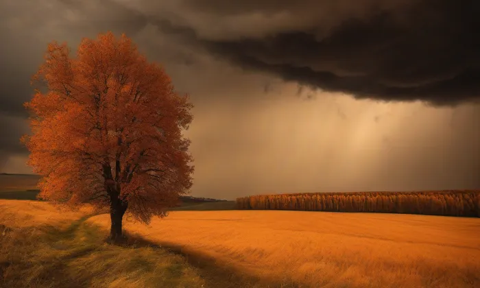 Kostel svatého Martina (Tlumačov) – autumn
