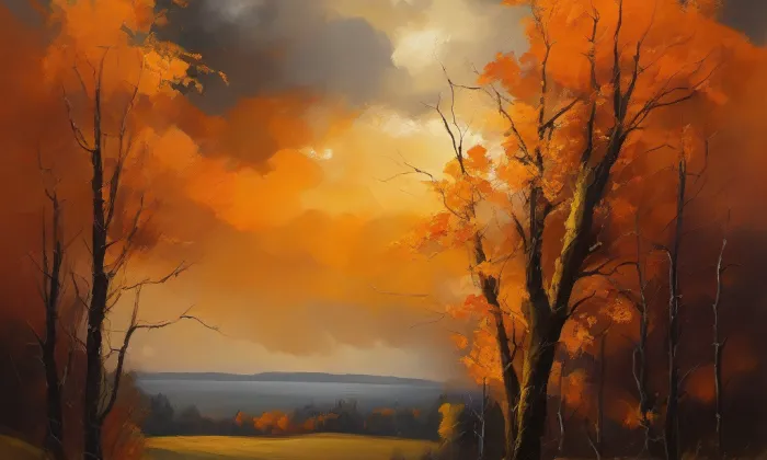 kostel svatého Martina (Věžná) – autumn