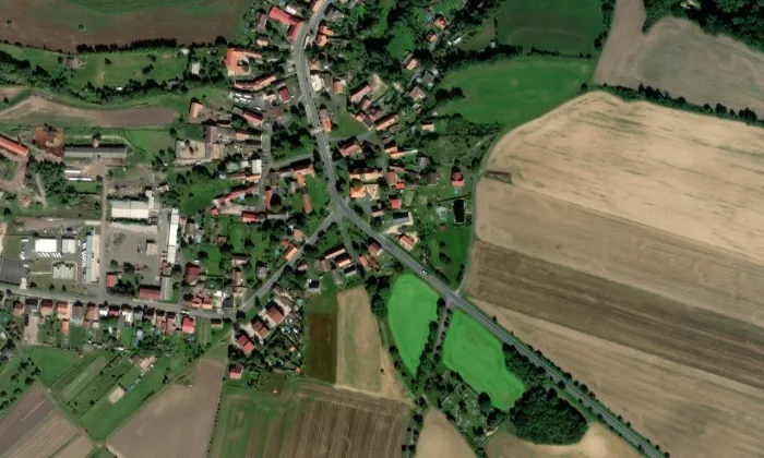 Kostel svatého Martina (Velemín) – letecký pohled