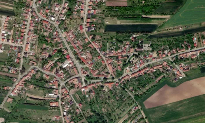 kostel svatého Matouše (Heršpice) – letecký pohled