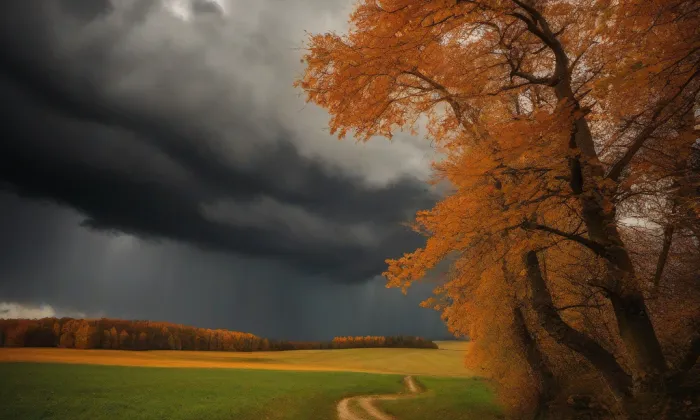 Kostel svatého Michaela (Černý Důl) – autumn