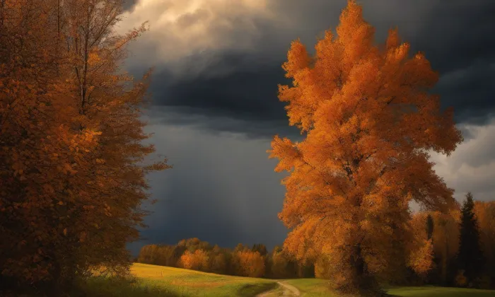 Kostel svatého Michaela (Bohdanovice) – autumn