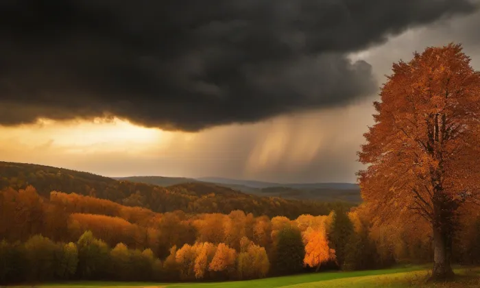 Kostel svatého Michaela archanděla (Bulovka) – autumn
