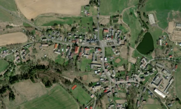 Kostel svatého Michaela archanděla (Otročín) – letecký pohled