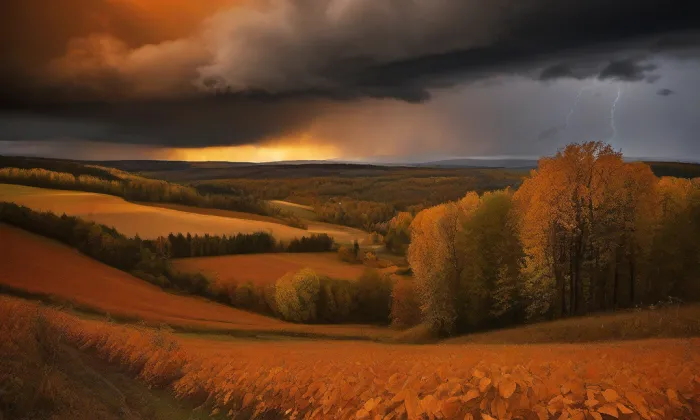 Kostel svatého Michaela archanděla (Bitozeves) – autumn