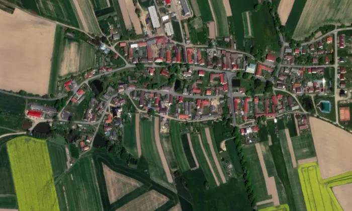 kostel svatého Michala (Žižkovo Pole) – letecký pohled