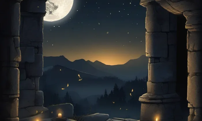 Kostel svatého Mikuláše (Úboč) – noc