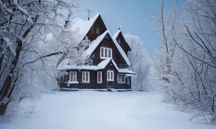 kostel svatého Mikuláše (Dlouhá Ves) – winter