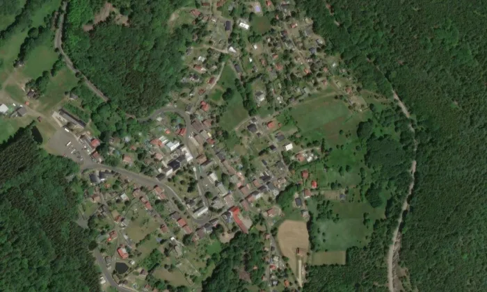 Kostel svatého Mikuláše (Mikulov) – letecký pohled