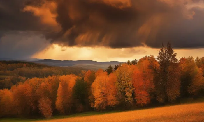 Kostel svatého Mikuláše (Mikulovice) – autumn