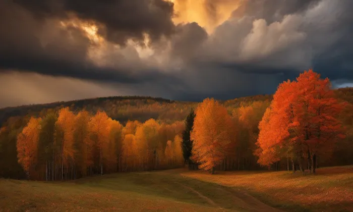 Kostel svatého Mikuláše (Nepomyšl) – autumn