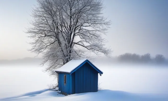 Kostel svatého Mikuláše (Nepomyšl) – winter