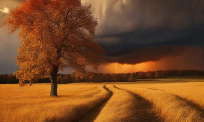 Kostel svatého Mikuláše (Pernarec) – autumn