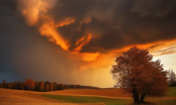 Kostel svatého Mikuláše (Všebořice) – autumn