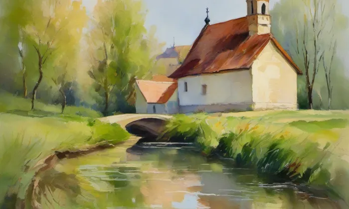 Kostel svatého Mikuláše ve Vlkovicích – spring