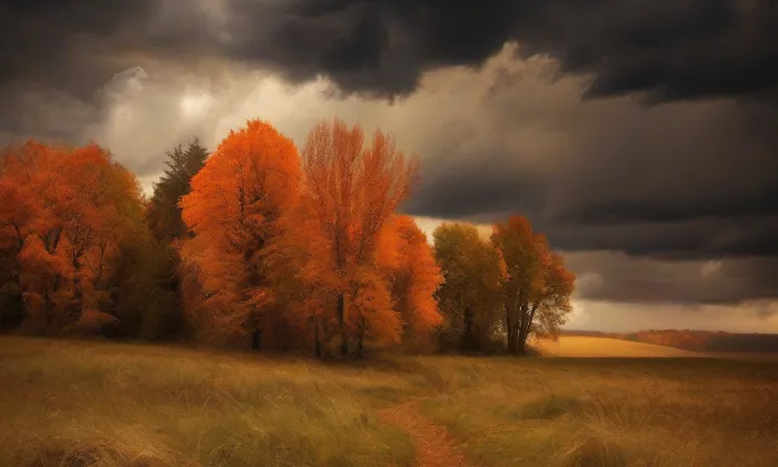 kostel svatého Ondřeje (Heřmanovice) – autumn