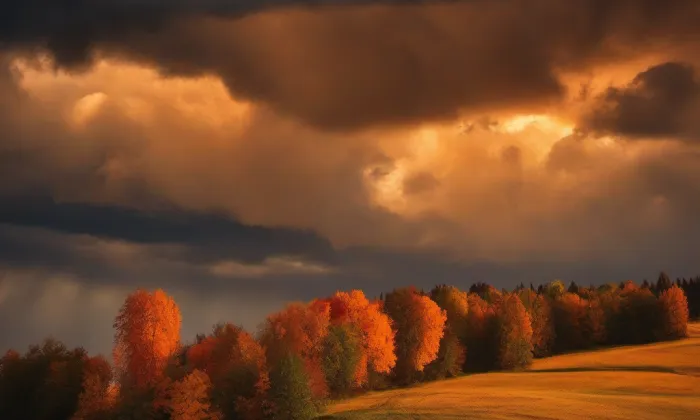 kostel svatého Ondřeje (Roubanina) – autumn