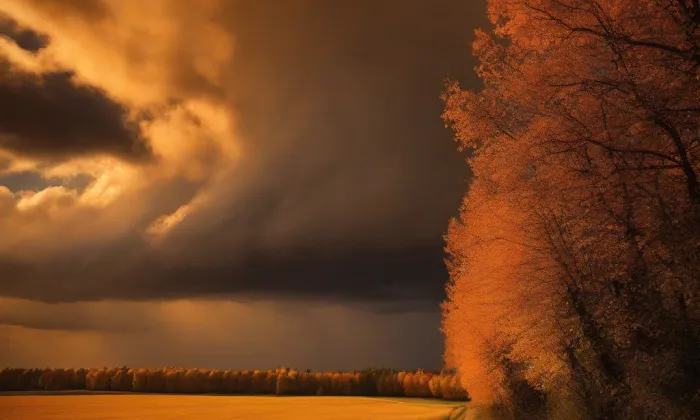 kostel svatého Ondřeje (Slavonín) – autumn