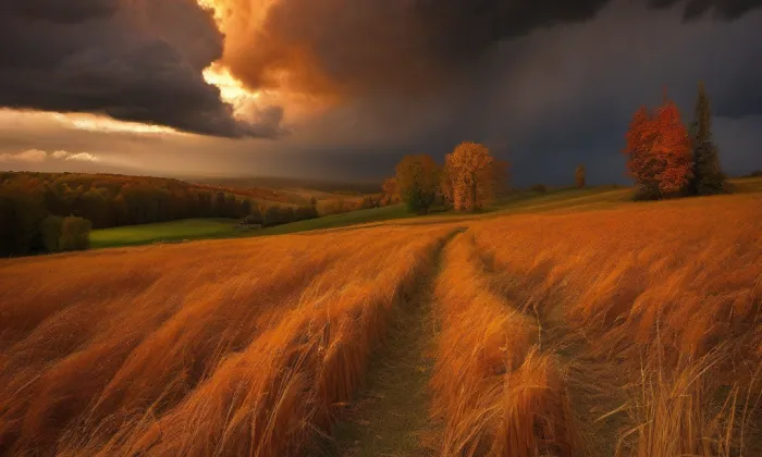 Kostel svatého Pavla (Pouchov) – autumn