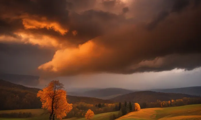 kostel svatého Petra (Milín) – autumn