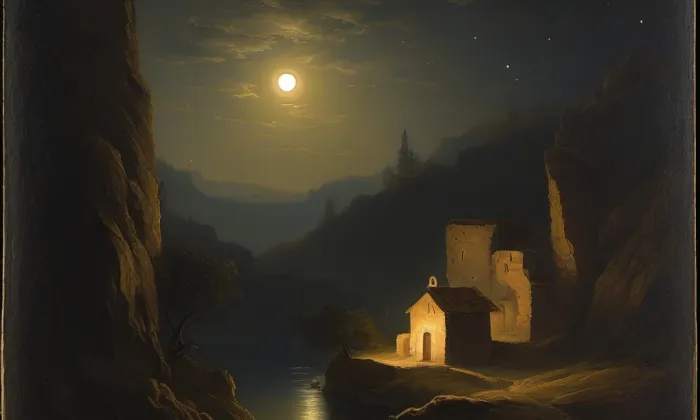 kostel svatého Petra (Milín) – noc