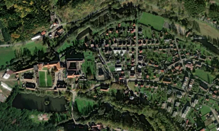 Kostel svatého Petra a Pavla (Želiv) – letecký pohled