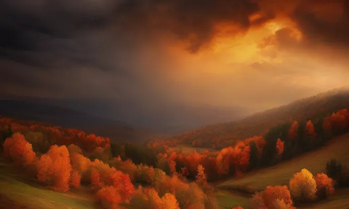 kostel svatého Petra a Pavla (Biskupice) – autumn