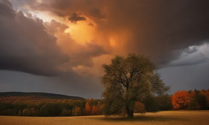 Kostel svatého Petra a Pavla (Brtev) – autumn