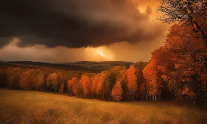 Kostel svatého Petra a Pavla (Budětice) – autumn
