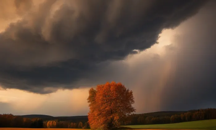 kostel svatého Petra a Pavla (Dříteč) – autumn