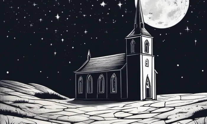 kostel svatého Petra a Pavla (Deštná) – noc
