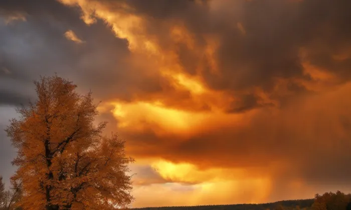 Kostel svatého Petra a Pavla (Dubany) – autumn