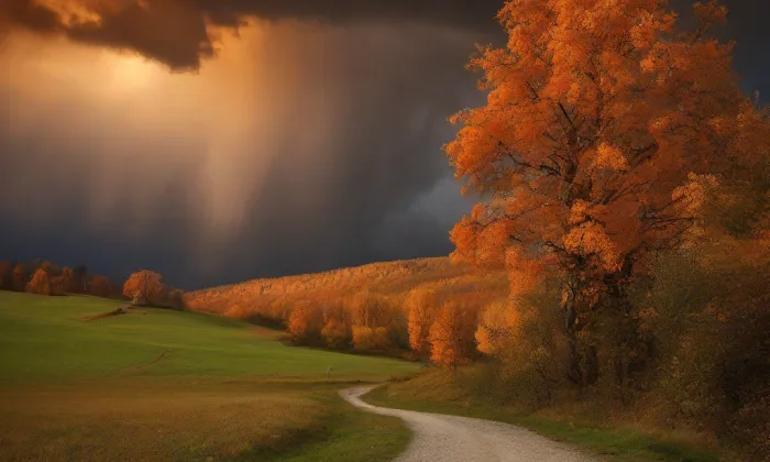 Kostel svatého Petra a Pavla (Jeníkov) – autumn