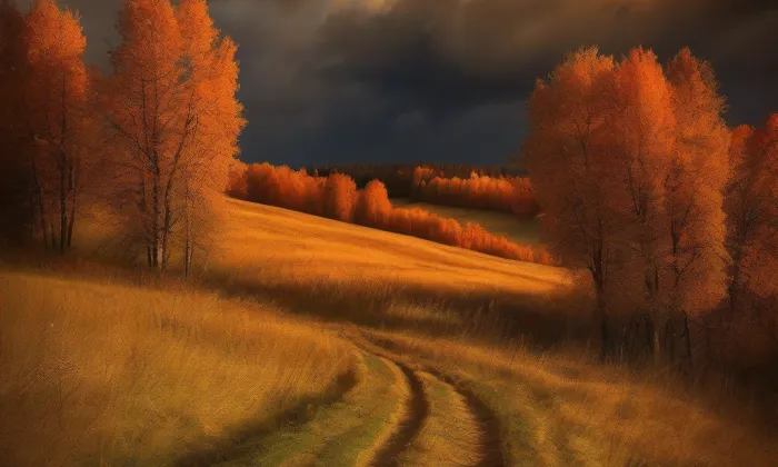 Kostel svatého Petra a Pavla (Korouhev) – autumn
