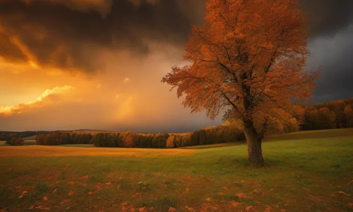 Kostel svatého Petra a Pavla (Ludvíkov pod Smrkem) – autumn
