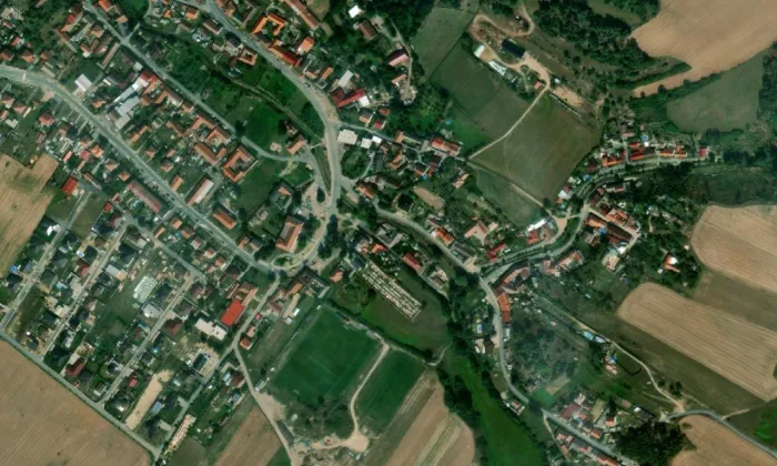 kostel svatého Petra a Pavla (Trnava) – letecký pohled
