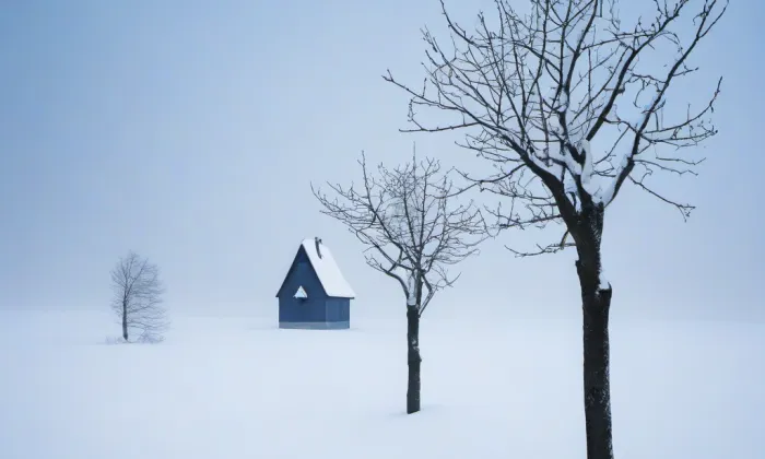 Kostel svatého Petra a Pavla (Volfartice) – winter