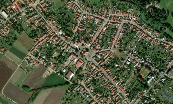 Kostel svatého Prokopa (Žiželice) – letecký pohled